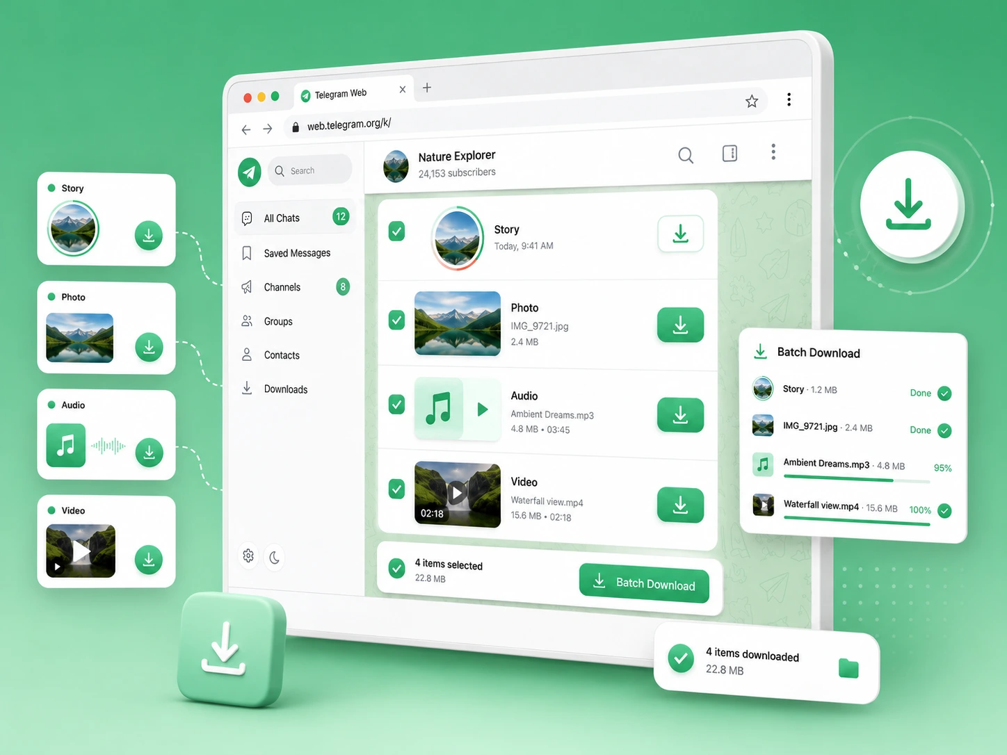 Free TG Content Downloader
