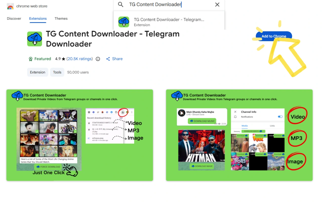 Telegram Content Downloader preview